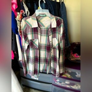 Maurices Plaid Button Up